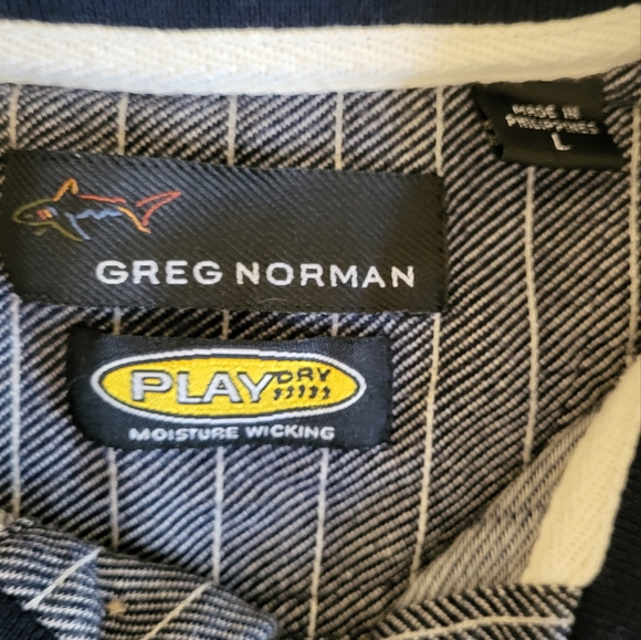 Greg Norman Men's Large Golf Shirt Blue - Picture 2 of 5